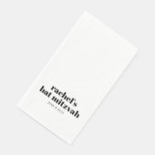 Serviette En Papier Typographie audacieuse Moderne Personnalisé Blanc (Coin)