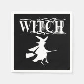 Serviette En Papier Typographie blanche de sorcière personnalisée Hall (Devant)