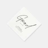 Serviette En Papier Typographie de diplômé de script moderne de remise (Coin)
