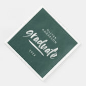 Serviette En Papier Typographie de script moderne fête de graduation v (Coin)