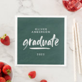 Serviette En Papier Typographie de script moderne fête de graduation v (En situation)