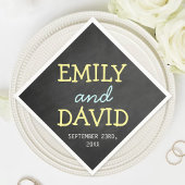 Serviette En Papier Typographie de tableau moderne Mariage Napkins