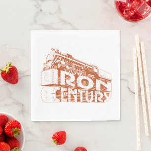 Serviette En Papier Typographie de train à vapeur vintage siècle de fe