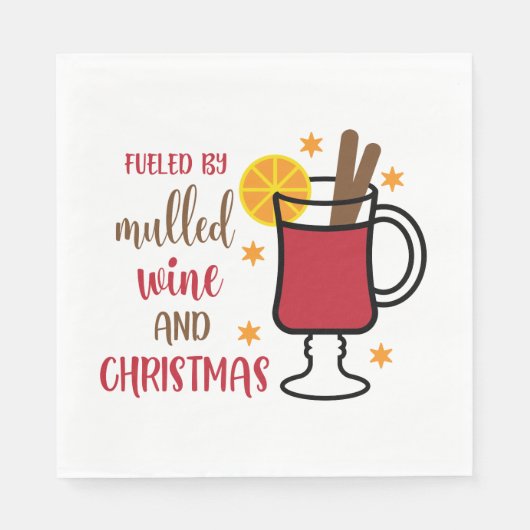 Serviette En Papier Typographie des citations de Noël - Alimenté par d (Devant)