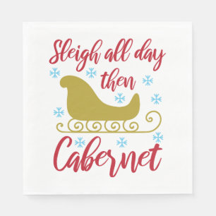 Serviette En Papier Typographie des citations de Noël - Sleigh et Cabe