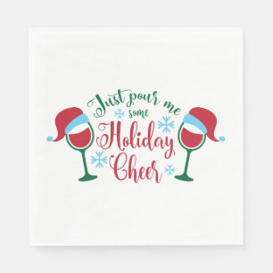 Serviette En Papier Typographie des citations de Noël - Versez un peu 