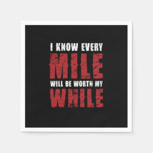 Serviette En Papier Typographie du coureur de cross-country à chaque k