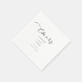 Serviette En Papier Typographie élégante : applaudissements mariage mo (Coin)