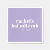 Serviette En Papier Typographie en gras personnalisée Bat mitzvah de l (Devant)