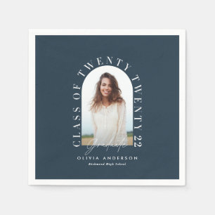 Serviette En Papier Typographie géométrique moderne diplôme d'arc phot