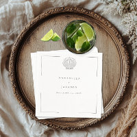 Typographie minimale Mariage de coquillage noir et