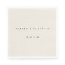 Typographie minimaliste Mariage Beige doux