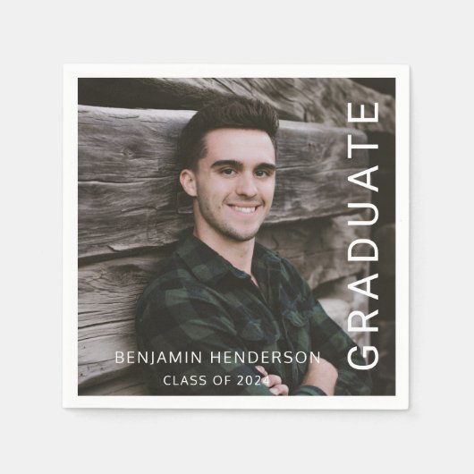 Serviette En Papier Typographie moderne Diplôme photo (Devant)