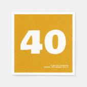 Serviette En Papier Typographie moderne en gras 40e fête d'anniversair (Devant)