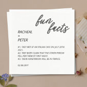 Serviette En Papier Typographie moderne Simple Fun Faits Mariage