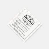 Serviette En Papier Typographie noire Fun Fun Facts papier de mariage (Coin)