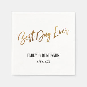 Serviette En Papier Typographie simple du meilleur jour jamais Faux Go