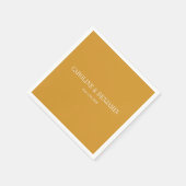 Serviette En Papier Typographie simple et élégante Mariage ocre (Coin)