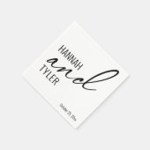 Serviette En Papier Typographie simple et élégante pour personnalisati (Coin)