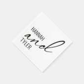 Serviette En Papier Typographie simple et élégante pour personnalisati (Coin)