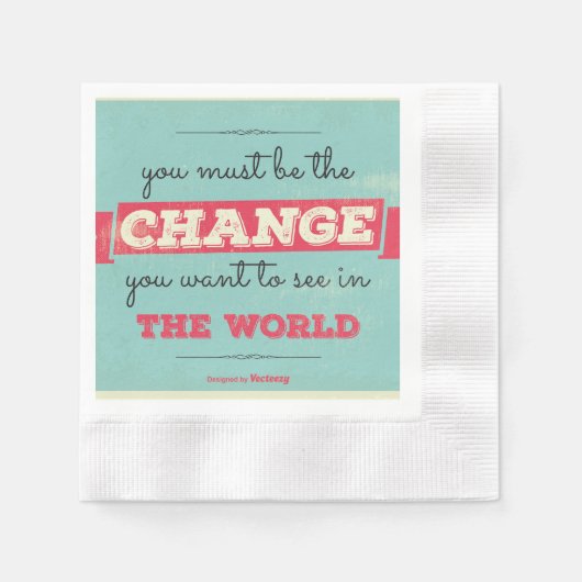 Serviette En Papier Typographie vintage (Devant)