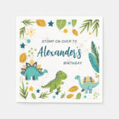 Serviette En Papier Tyrannosaurus Jurassic Party Dinosaur Anniversaire (Devant)