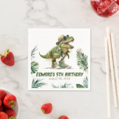 Serviette En Papier Tyronasaurus Rex Dinosaur fête d'anniversaire (En situation)