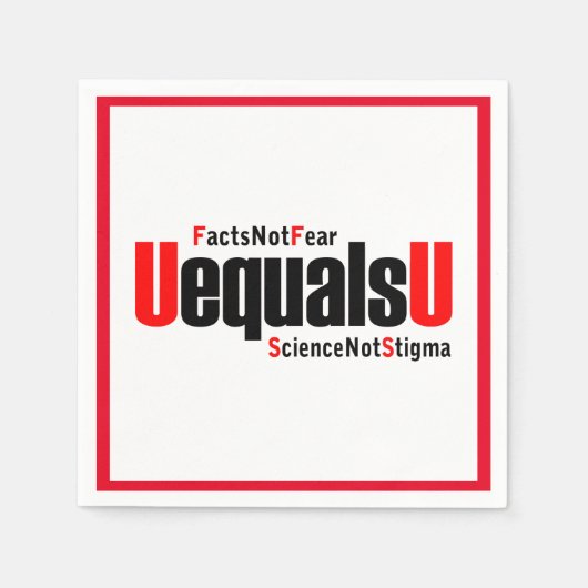 Serviette En Papier U = U - VIH indétectable - Science pas Stigmatisme (Devant)