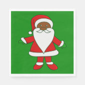 Serviette En Papier ugly christmas black african american santa claus (Devant)