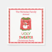 Serviette En Papier Ugly Sweater Funny Reindeer Christmas Party (Devant)