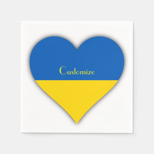 Serviette En Papier Ukraine Drapeau bleu Jaune Thunder_Cove Naples (Devant)