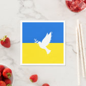 Serviette En Papier Ukraine Drapeau de la colombe de la paix - Liberté (En situation)