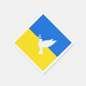 Serviette En Papier Ukraine Drapeau de la colombe de la paix - Liberté (Coin)