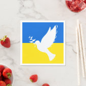 Serviette En Papier Ukraine Drapeau Napkins Paix Dove - Liberté (En situation)