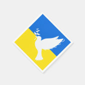 Serviette En Papier Ukraine Drapeau Napkins Paix Dove - Liberté (Coin)