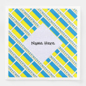 Serviette En Papier Ukraine Pavillon ukrainien carrelé personnalisé (Devant)