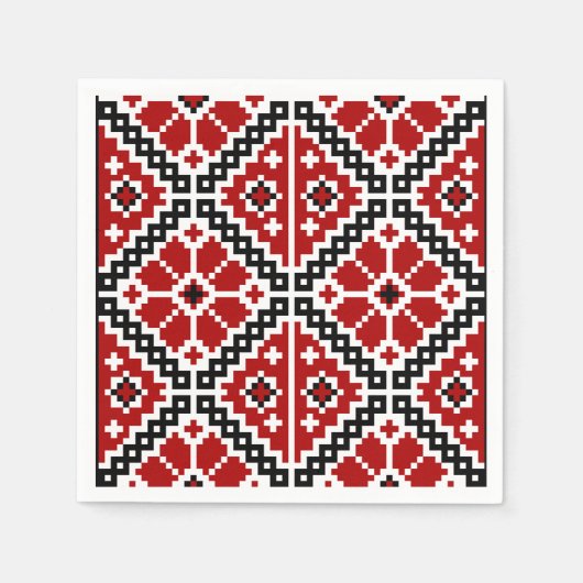 Serviette En Papier Ukrainian embroidery (Devant)