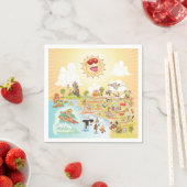 Serviette En Papier Ultime Sunny California Papier Napkin (En situation)