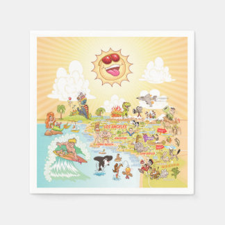 Serviette En Papier Ultime Sunny California Papier Napkin