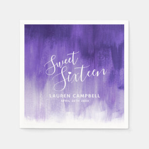 Serviette En Papier UlUV abstrait art moderne doux 16 anniversaire