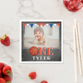 Serviette En Papier UN 1er Basket-Ball anniversaire (En situation)