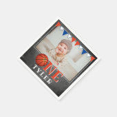 Serviette En Papier UN 1er Basket-Ball anniversaire (Coin)