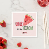 Serviette En Papier Un à Melon | Pastèque | 1er anniversaire (En situation)