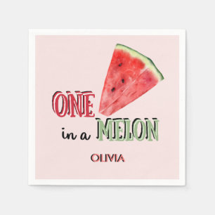 Serviette En Papier Un à Melon   Pastèque   1er anniversaire