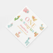 Serviette En Papier Un A-Saurus Dinosaur 1ère fête d'anniversaire (Coin)