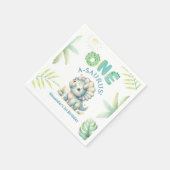 Serviette En Papier Un A-Saurus Triceratops Dinosaur 1er anniversaire (Coin)