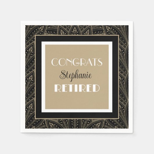 Serviette En Papier Un air élégant ! Serviettes de retraite (Devant)