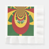 Serviette En Papier Un Amour Jambo Hakuna Matata Jamaïque Couleurs Ras (Devant)