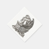 Serviette En Papier Un ange endormi sur la pierre (Coin)