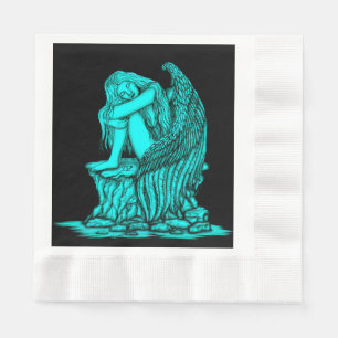Serviette En Papier Un ange endormi sur la pierre